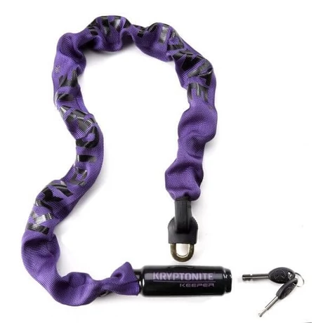 Kryptonite Keeper Mini 785 integrált láncos lakat, 7 mm x 85 cm, lila