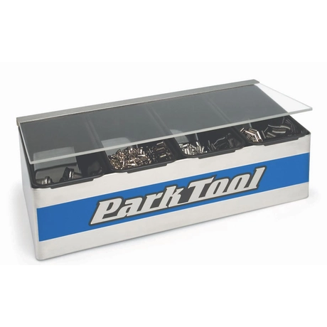 ParkTool JH-1 négy fiókos alkatrész doboz, 30x14x9 cm, átlátszó tetővel