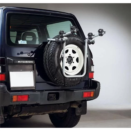 Peruzzo 4x4 pótkerékre rögzíthető kerékpárszállító, hátsó ajtóra, 2 bringa