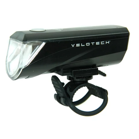 Velotech 3W LED-es elemes első lámpa, műanyag házas, 100 lumen