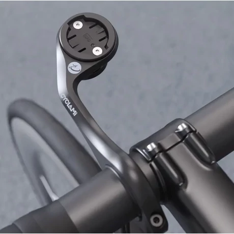 Cyclami M5 computer tartó konzol kormányra, műanyag, GoPro, Garmin, fekete