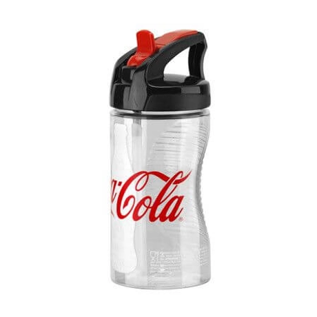 Elite Bocia Coca-Cola műanyag gyerek kulacs (66 mm) 350 ml, csavaros átlátaszó