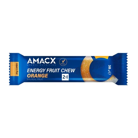 Amacx Energy Fruit Chew Orange energia szelet, 38g, 1db, narancs ízű