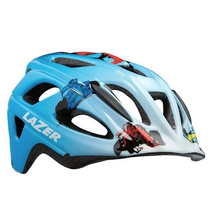 Lazer P'Nut gyerek bukósisak, 46-50 cm, AutoFit System, versenyautós, kék