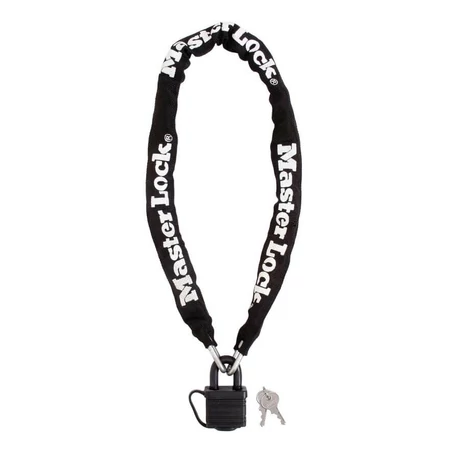 Master Lock 8390 láncos lakat, 90cm x 6mm, fekete