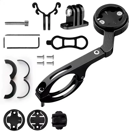 Spyral computer tartó konzol kormányra, alu, GoPro, Cateye, Garmin, Bryton, Xoss, fekete