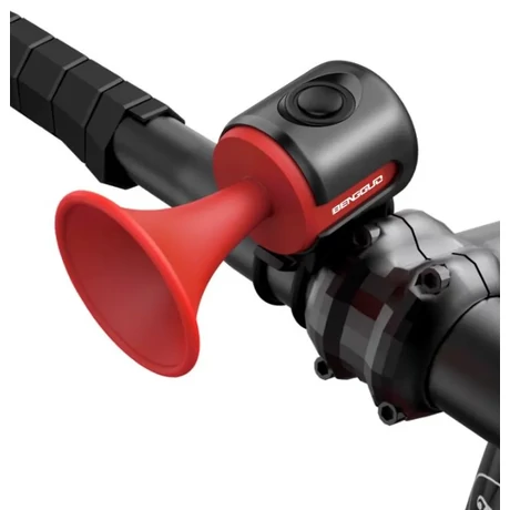 Spyral elektromos kerékpár duda, USB-ről tölthető, 120 dB, piros