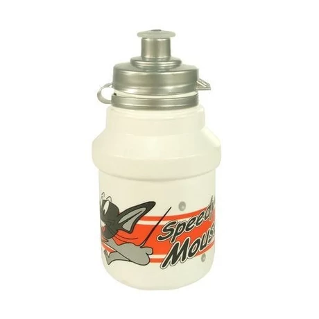 Polisport Junior Speedy Mouse gyerek kulacs, 300 ml, pattintós, fehér-piros