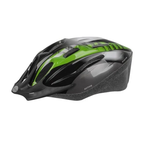 M-Wave Active Mamba unisex bukósisak, 53-57 cm, fekete-zöld