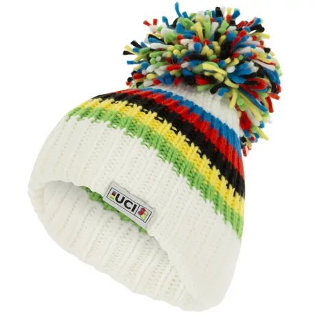 Santini Big Bobble UCI sapka, fehér- szivárványszínű