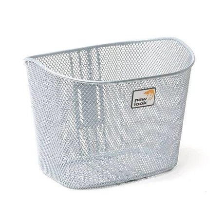 NewLooxs Toscane RapidLock fix rögzítésű első kosár, sűrű szövésű, 19L, 34x25x25 cm, ezüst színű