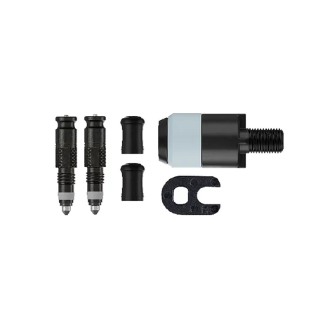 Schwalbe Clik Valve (SCV) presta (szingó) szelepátalakító szett, pumpafej adapterrel, fekete