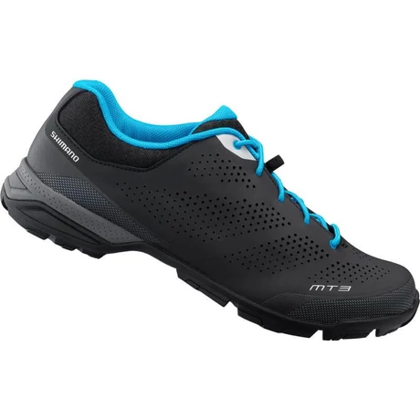 Shimano SH-MT301 MTB SPD trekking/túra kerékpáros cipő, fűzős, fekete, 44-es