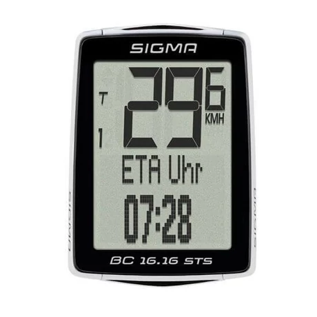 Sigma 16.16 STS vezeték nélküli kerékpár komputer, fekete