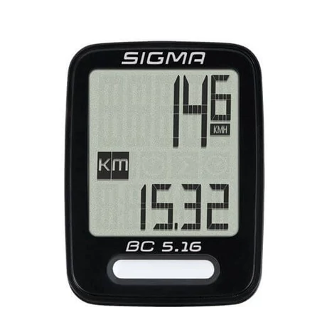 Sigma BC 5.16 vezetékes kerékpár komputer, fekete