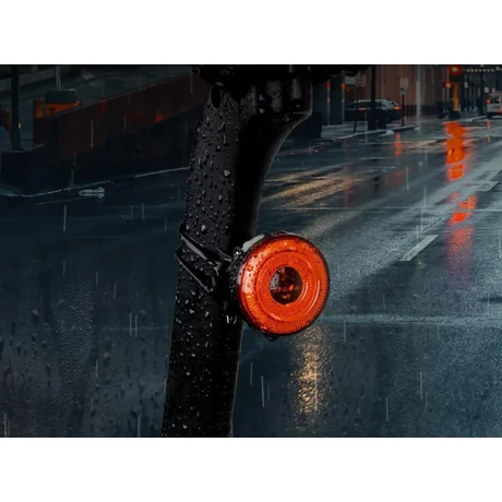 Ravemen CL05 USB-ről tölthető LED-es hátsó lámpa, fekete-narancssárga