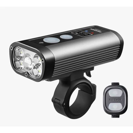 Ravemen PR2400 USB-ről tölthető LED-es első lámpa, 2400 lumen, fekete