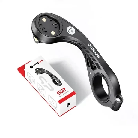 Cyclami S2 computer tartó konzol kormányra, műanyag, GoPro, Garmin, fekete