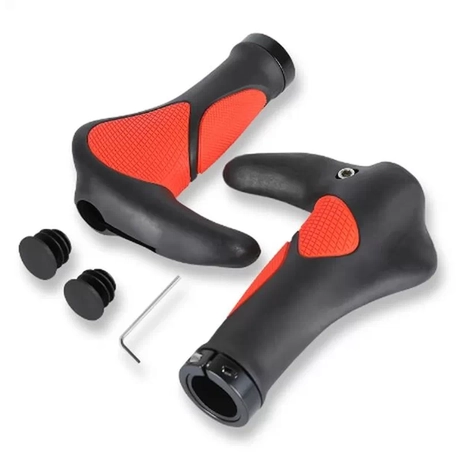 Spyral Multi Tour ergonomikus, bilincses markolat, fekete-piros, 138 mm, szarvval
