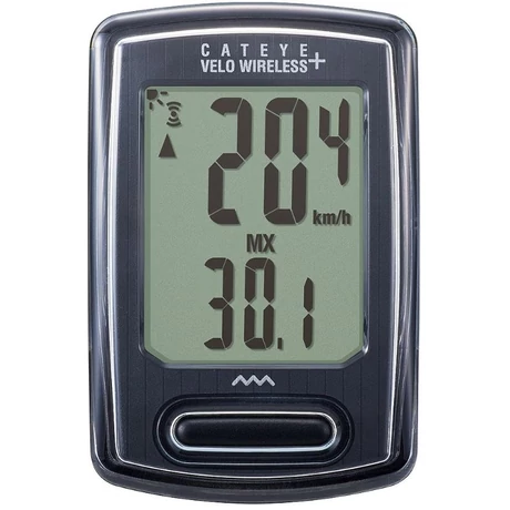 Cateye Velo Wireless+ CC-VT235W vezeték nélküli komputer, 8 funkciós, háttérvilágítással, fekete