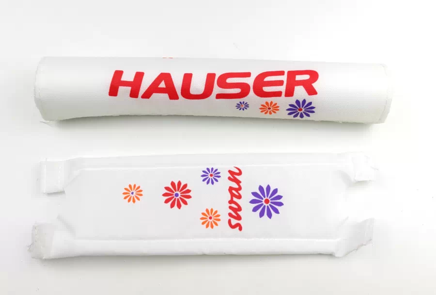 Hauser Swan BMX 20 kormány védő szivacs szett, 2 db-os, fehér-piros