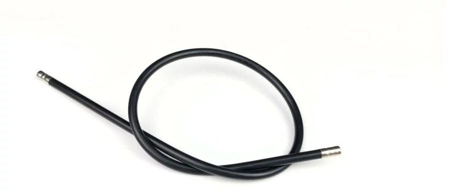 Saccon teflonos fékbowden-ház, spirális, 5x450 mm, préselt kupakkal, fekete