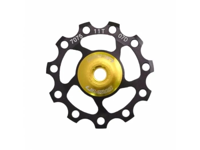 Sunrace SP860 SuperLight ipari csapágyas váltógörgő alumínium, fekete-arany színű, 1 db
