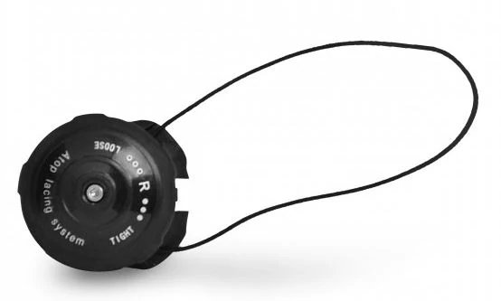 FLR A-A17 Reel Knob gyorsfűző, tekerővel, 40 cm, fekete, párban