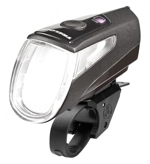 Trelock LS 460 i-GO Power USB-ről tölthető első lámpa, power LED, fekete