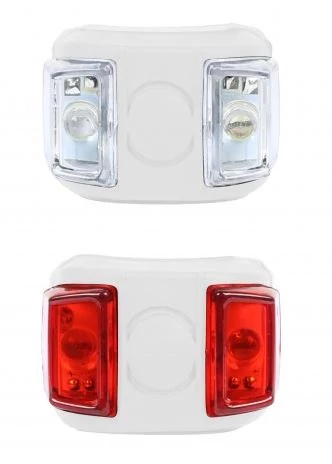 Rock Machine S.Light 05 gumipántos lámpa szett (első és hátsó), 2 LED, fehér