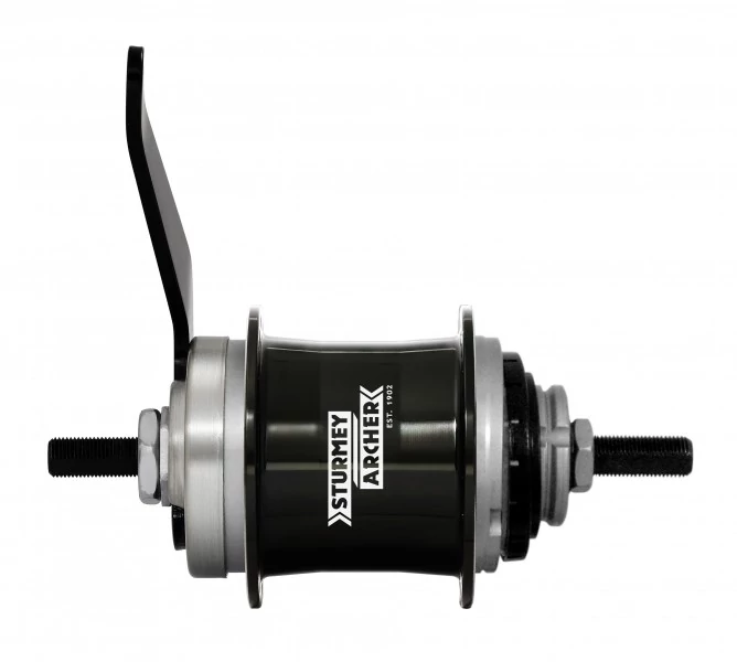 Sturmey Archer S1C hátsó single speed kerékagy, 36H, csavaros, kontrafékes, fekete