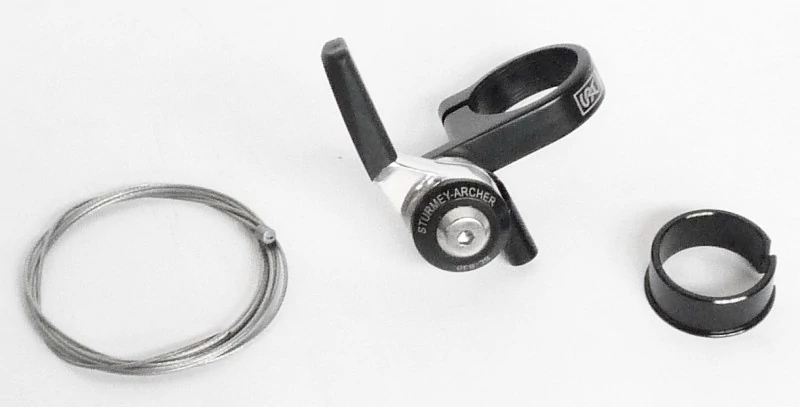 Sturmey Archer SLS30 B3 HSJ993 nyeregcsőre rögzíthető váltókar agyváltóhoz, 3s, fekete-ezüst
