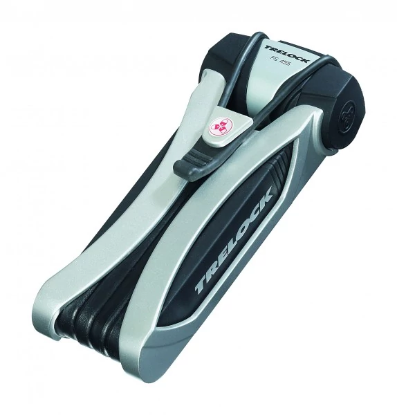 Trelock FS455 Cops összehajtható colostok zár, 85 cm, vázkonzollal, ezüst