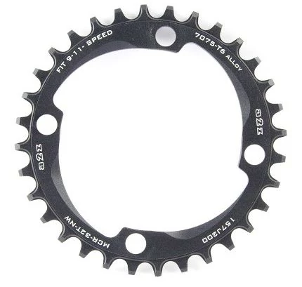a2Z MTB első lánckerék, 32T, 4x104 mm, 1x9-12s, narrow-wide, alumínium, fekete