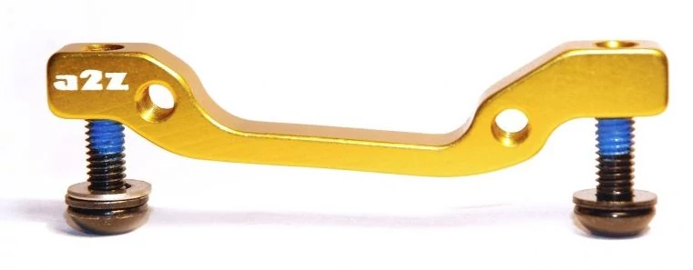 A2Z tárcsafék adapter villához, első, IS-PM160, alumínium, arany színű