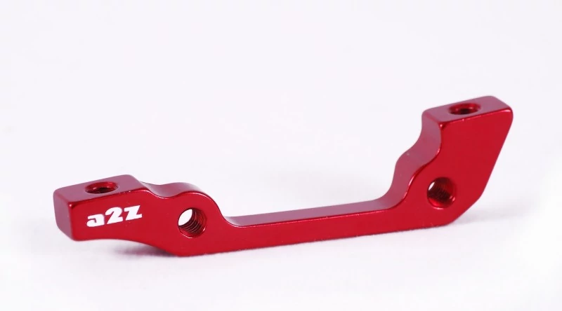 A2Z tárcsafék adapter villához, első, IS-PM180/185, alumínium, piros
