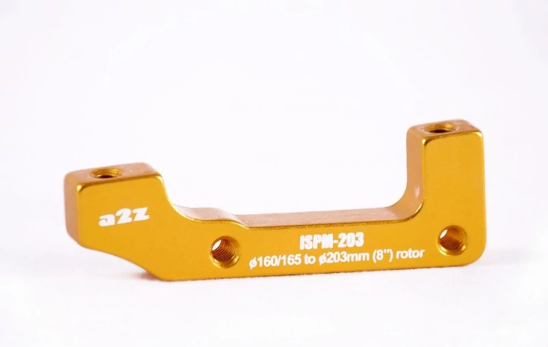 A2Z tárcsafék adapter villához, első, IS-PM203, alumínium, arany színű