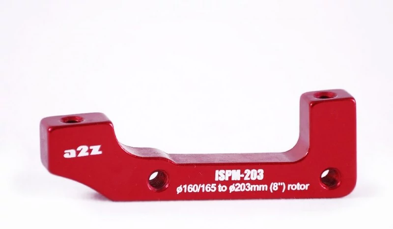 A2Z tárcsafék adapter villához, első, IS-PM203, alumínium, piros
