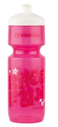 Bikefun 2020 műanyag kulacs, 750 ml, csavaros, rózsaszín
