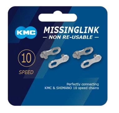 KMC Missing Link lánc patentszem, 10s, 2 pár