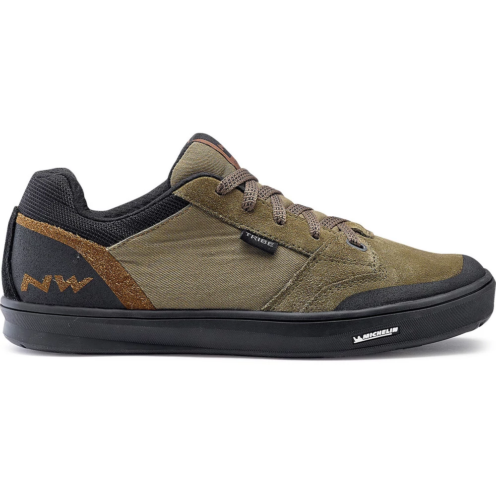 Northwave Flat Tribe BMX-Freeride kerékpáros cipő, khaki, 46-os