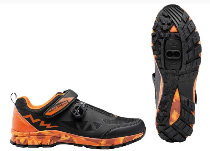 Northwave MTB All Terrain Corsair kerékpáros SPD cipő, fekete-narancs, 41-es