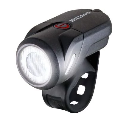 Sigma Aura 35 első lámpa, USB-ről tölthető, 35 lux, fekete