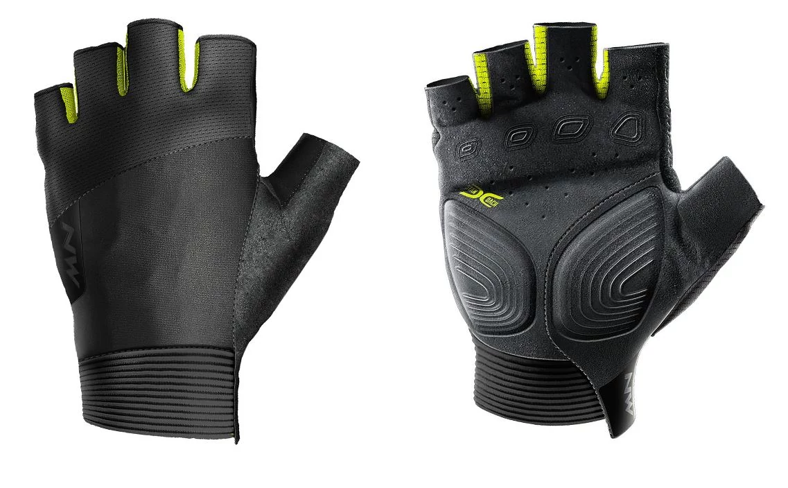 Northwave Extreme rövid ujjú kesztyű, fekete-neon sárga, S-es méret