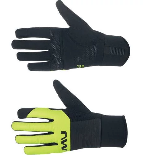 Northwave Fast Gel hosszú ujjú téli kesztyű, fekete-sárga, XL-es méret