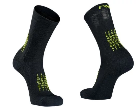 Northwave Fast Winter kerékpáros sportzokni, téli, fekete-neon sárga, 44-47-es méret