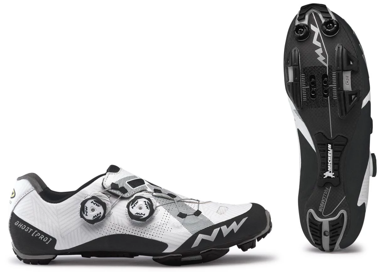 Northwave Ghost Pro kerékpáros SPD MTB cipő, fehér-fekete, 42-es