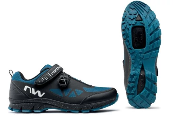Northwave MTB All Terrain Corsair kerékpáros SPD cipő, fekete-kék, 48-as