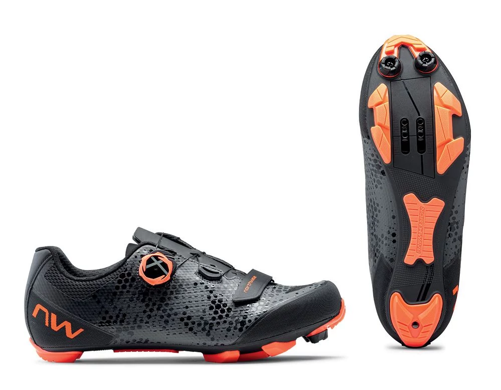 Northwave MTB Razer 2 kerékpáros SPD cipő, szürke-narancs, 42-es