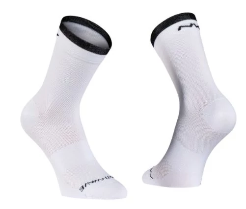 Northwave Orgin kerékpáros sportzokni, neon fehér-fekete, 40-43-as méret